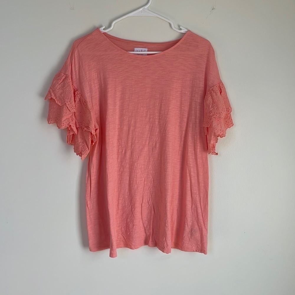 Isabel Maternity coral shirt